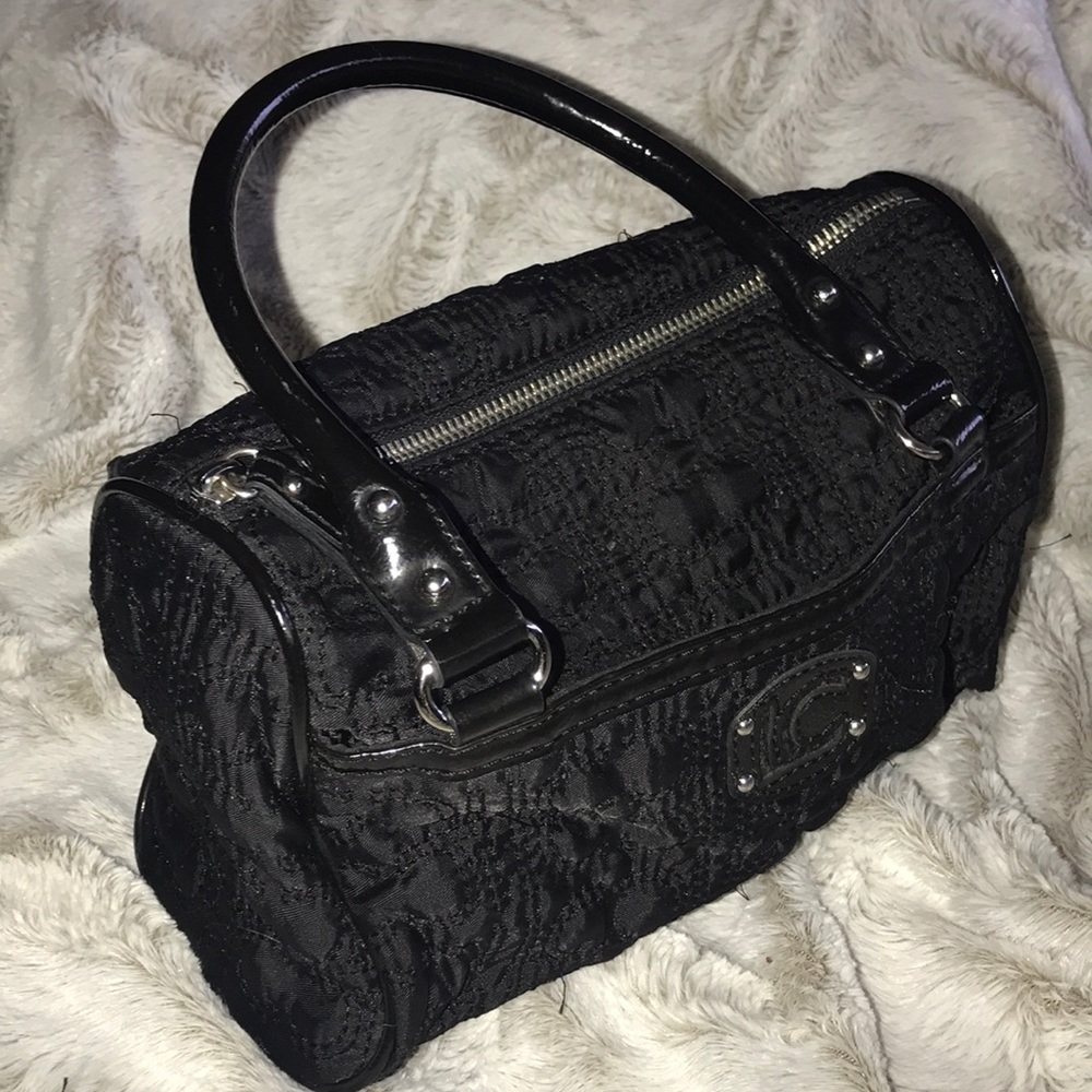 EUC Small Black Lunchbox Bag Purse Satchel - Cute!